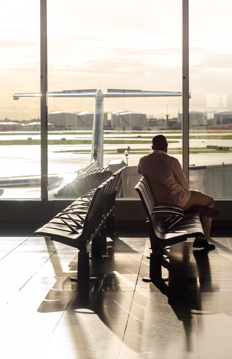 Man Waiting at the Airport